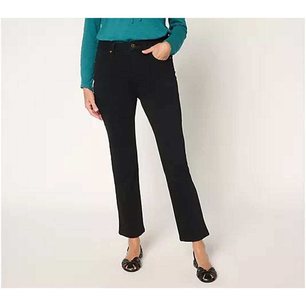 Belle by Kim Gravel Tall Flexibelle Curvy Pocket Jeans Black Size Small Tall